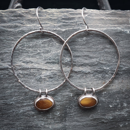 Tigeröga - Örhängen i Sterlingsilver med Tigeröga