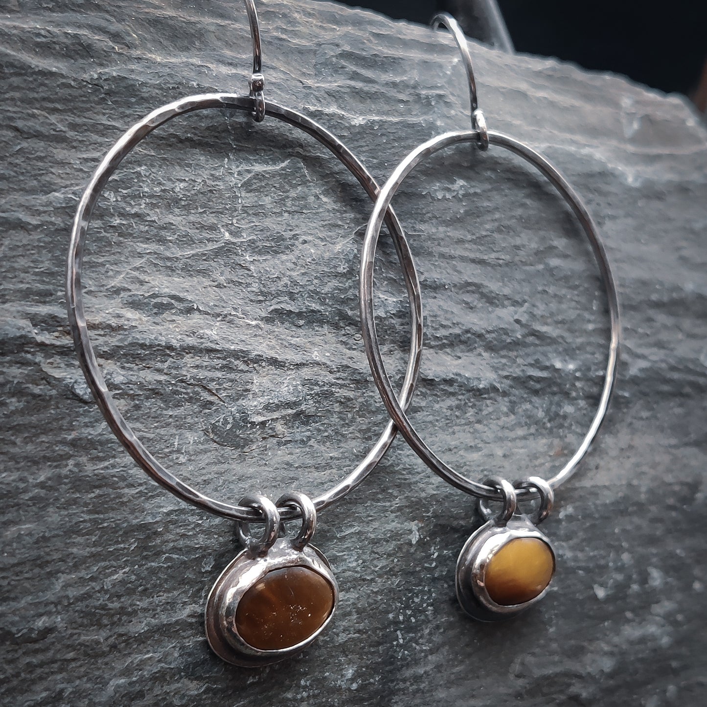 Tigeröga - Örhängen i Sterlingsilver med Tigeröga