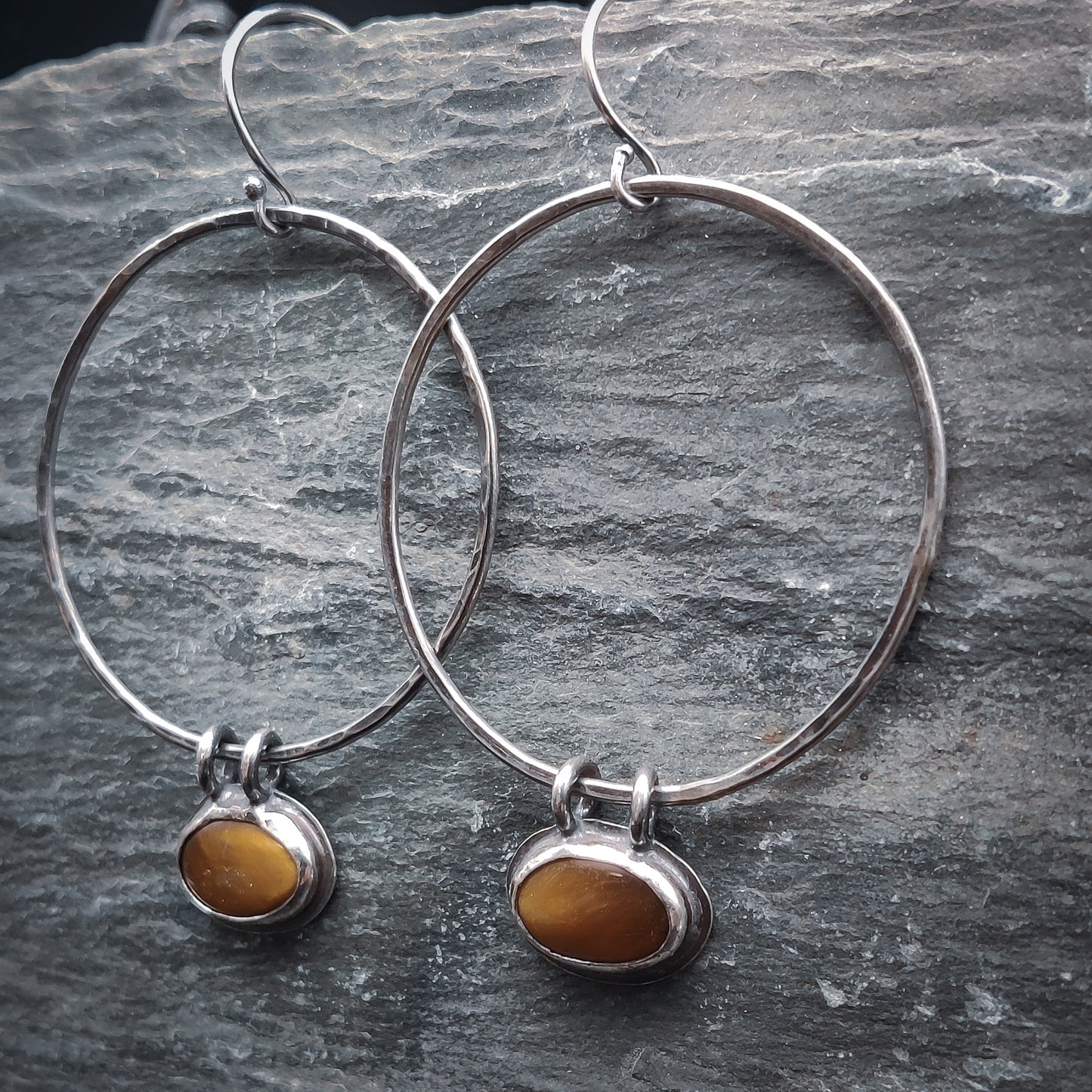 Tigeröga - Örhängen i Sterlingsilver med Tigeröga