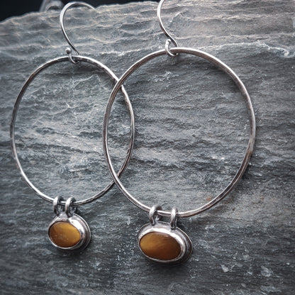 Tigeröga - Örhängen i Sterlingsilver med Tigeröga