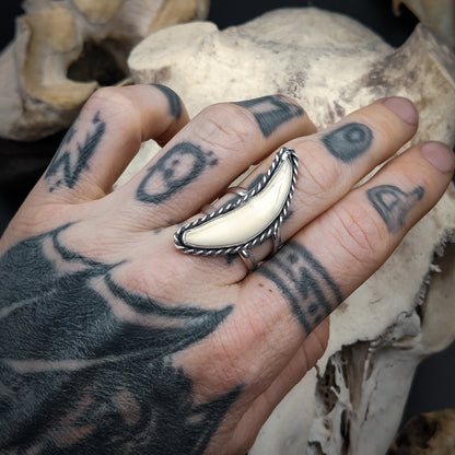 Primal - Ring i Sterlingsilver med Rävtand