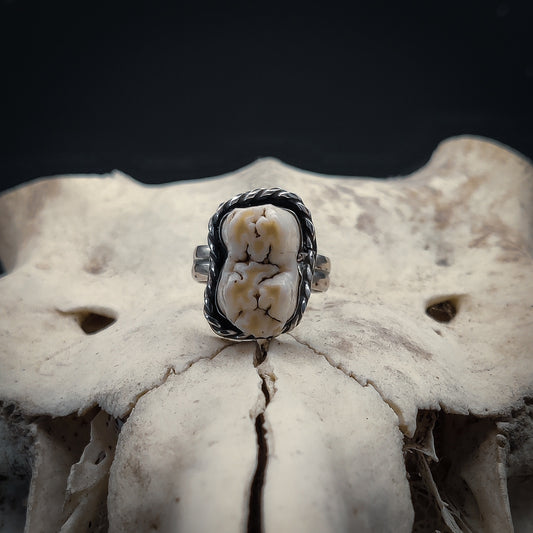 Primal - Ring i Sterlingsilver med Vildsvinstand