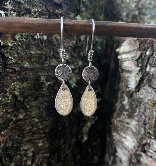 Vittra - Örhängen i Sterlingsilver med Renhorn