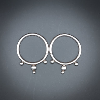 Orbis - Creoler i Sterlingsilver med Kuldetaljer