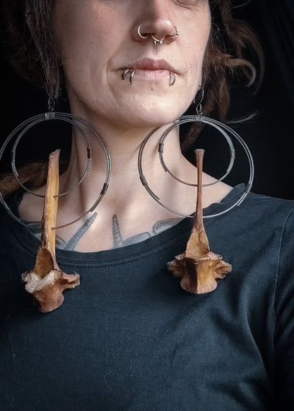 Doublemoon - Ear Weights i Stål och Ben