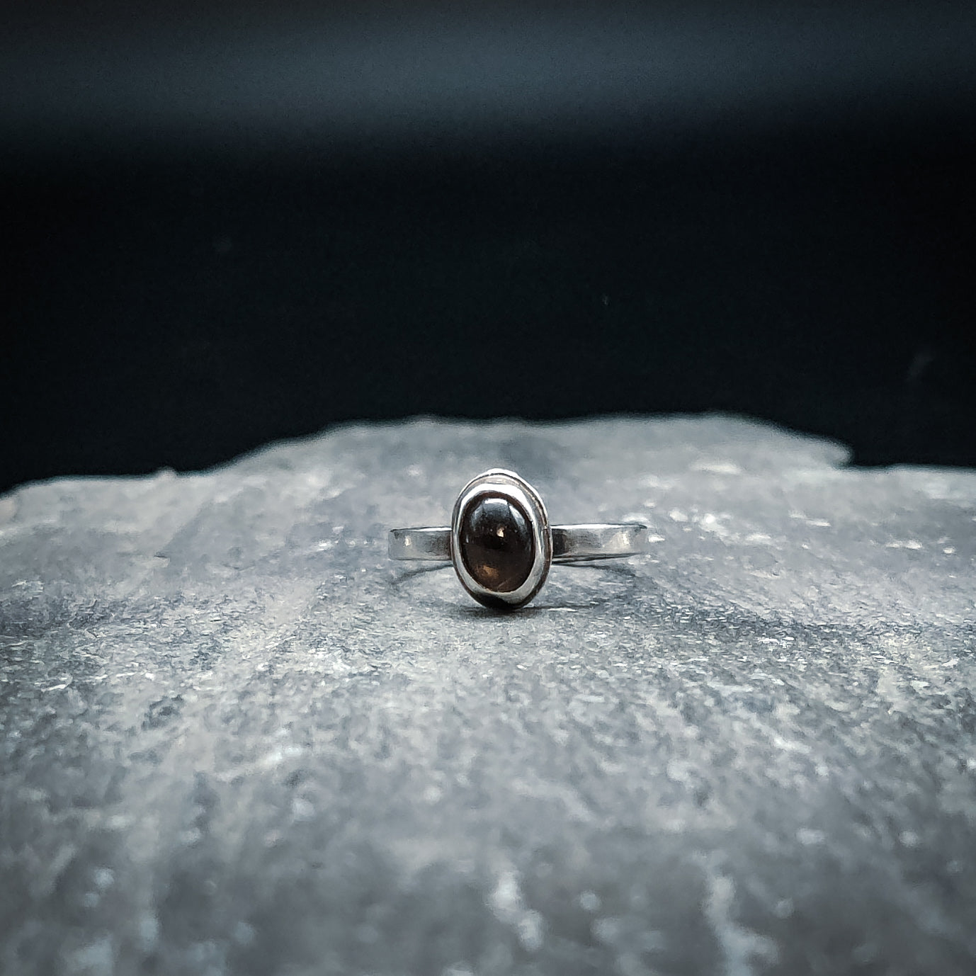 Caligo - Ring i Sterlingsilver med Rökkvarts