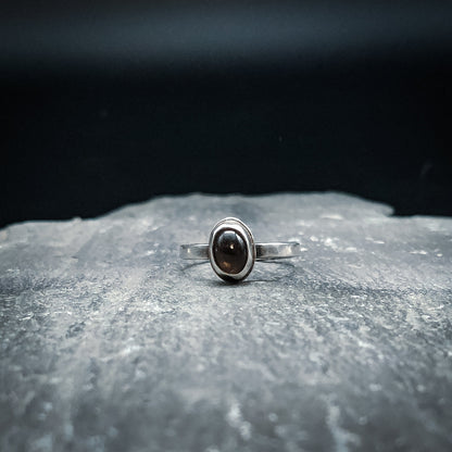 Caligo - Ring i Sterlingsilver med Rökkvarts