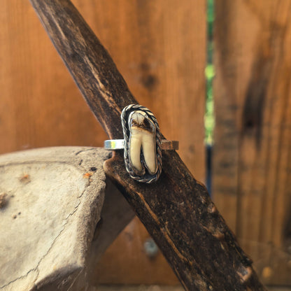 Primal - Ring i Sterlingsilver med Vildsvinstand