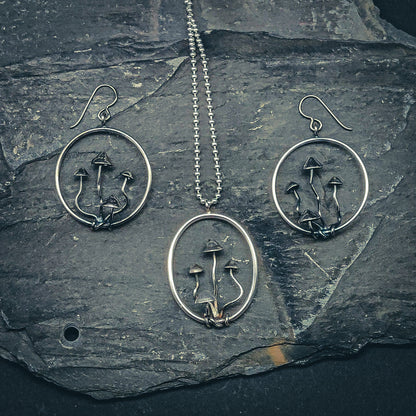Sud - Örhängen i Sterlingsilver med Svampmotiv