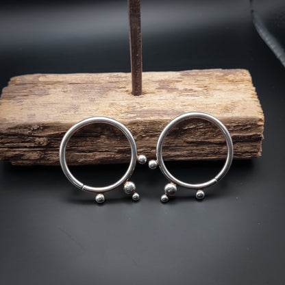 Orbis - Creoler i Sterlingsilver med Kuldetaljer