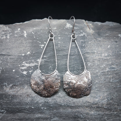 Terra - Örhängen i Sterlingsilver med Texturerad Yta